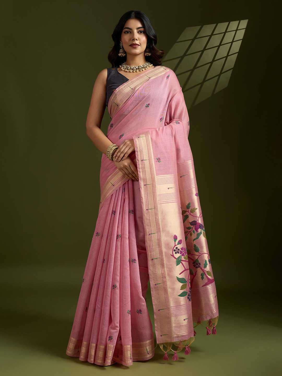 Ynf Soft Cotton KESH532 MUGA COTTON PAITHANI Sarees Wholesale Cotton Sarees Zari Sarees Manufacturer