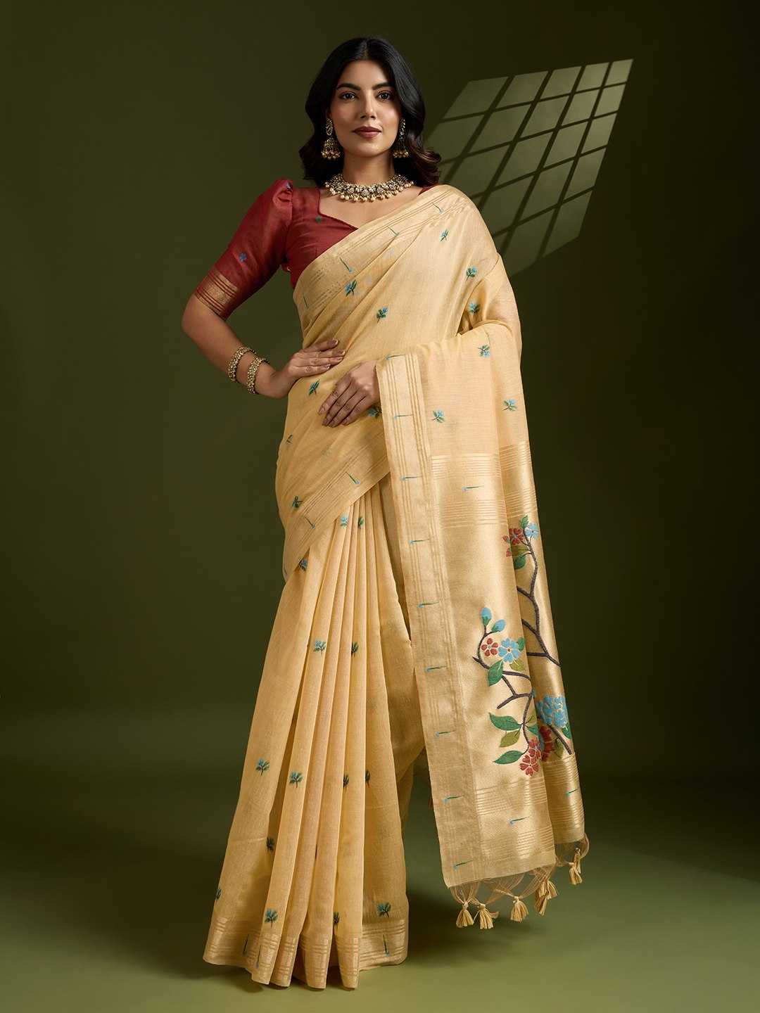 Ynf Soft Cotton KESH532 MUGA COTTON PAITHANI Sarees Wholesale Cotton Sarees Zari Sarees Manufacturer