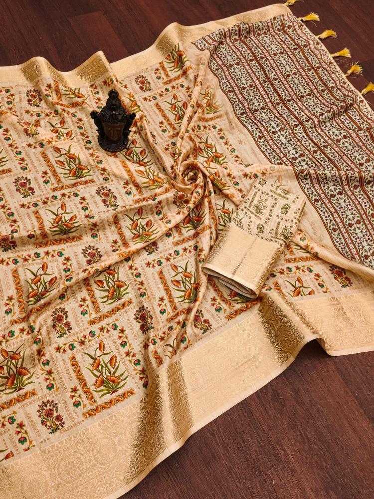 Ynf Soft Silk RIN118 INU Silk Sarees Wholesale Traditional Silk Sarees Printed Silk Saree Zari Border Silk Sarees Manufacturer