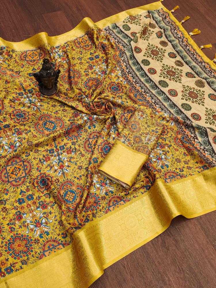 Ynf Soft Silk RIN118 INU Silk Sarees Wholesale Traditional Silk Sarees Printed Silk Saree Zari Border Silk Sarees Manufacturer