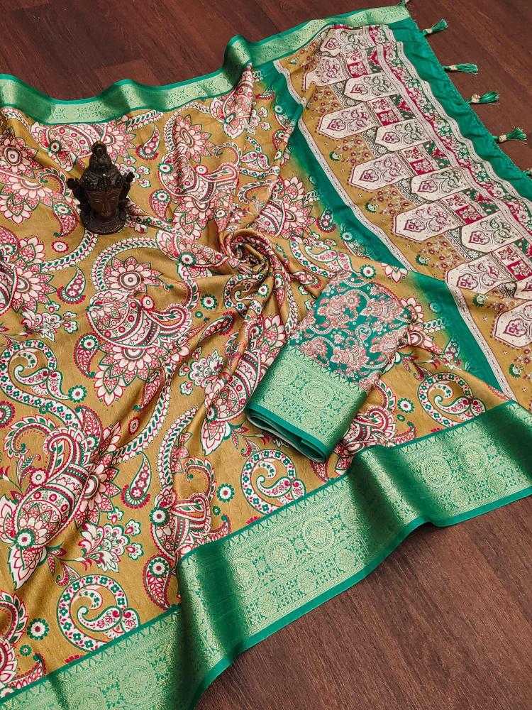 Ynf Soft Silk RIN118 INU Silk Sarees Wholesale Traditional Silk Sarees Printed Silk Saree Zari Border Silk Sarees Manufacturer