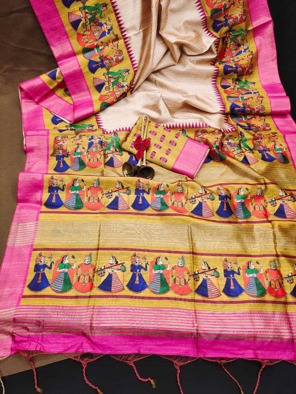 Ynf Tussar Silk KESH532 SAKHI KALAMKARI 2 Sarees Wholesale Designer Sarees Fancy Sarees Kalamkari Sarees Manufacturer