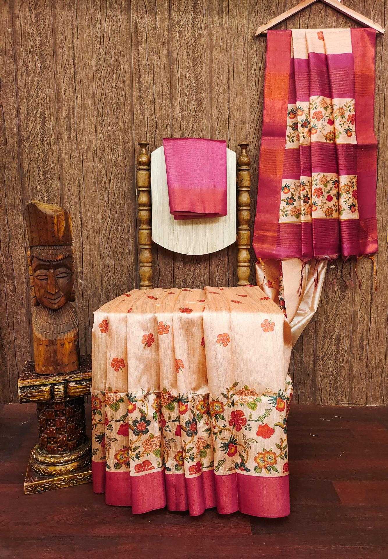 Ynf Tussar Silk KESH532 SHELI FULL Sarees Wholesale Fancy Sarees Zari Border Sarees Tussar Sarees Manufacturer