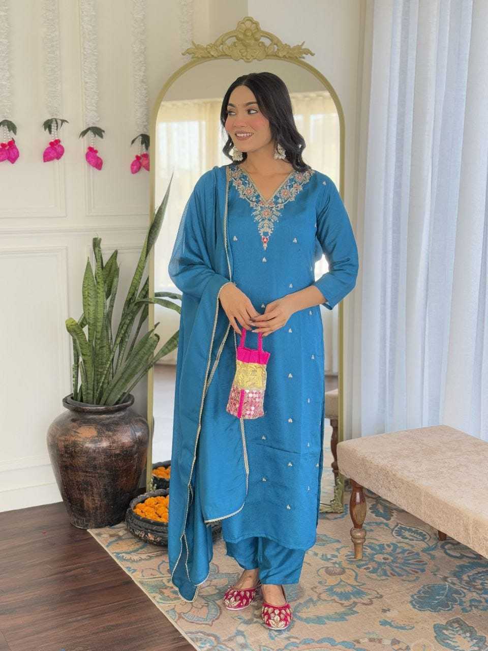 Ynf Vichitra Silk RIN222 200 Kurti Wholesale Designer Kurtis Embroidered Kurtis Silk Kurtis Manufacturer