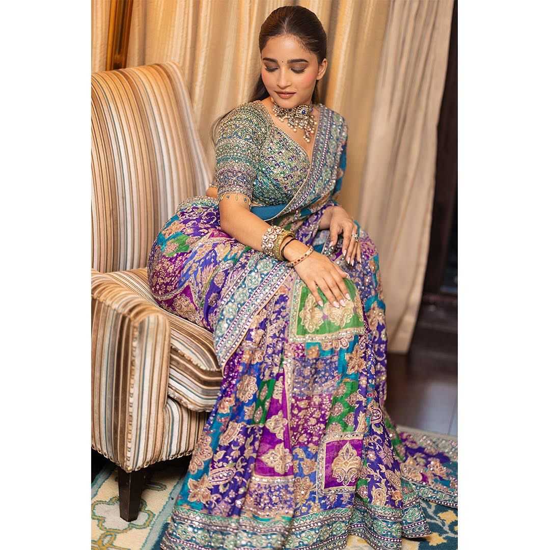 Ynf Chinon Silk KESH509 HIMGANGE Silk Sarees Wholesale Printed Silk Saree Party Wear Silk Sarees Designer Silk Sarees Manufacturer