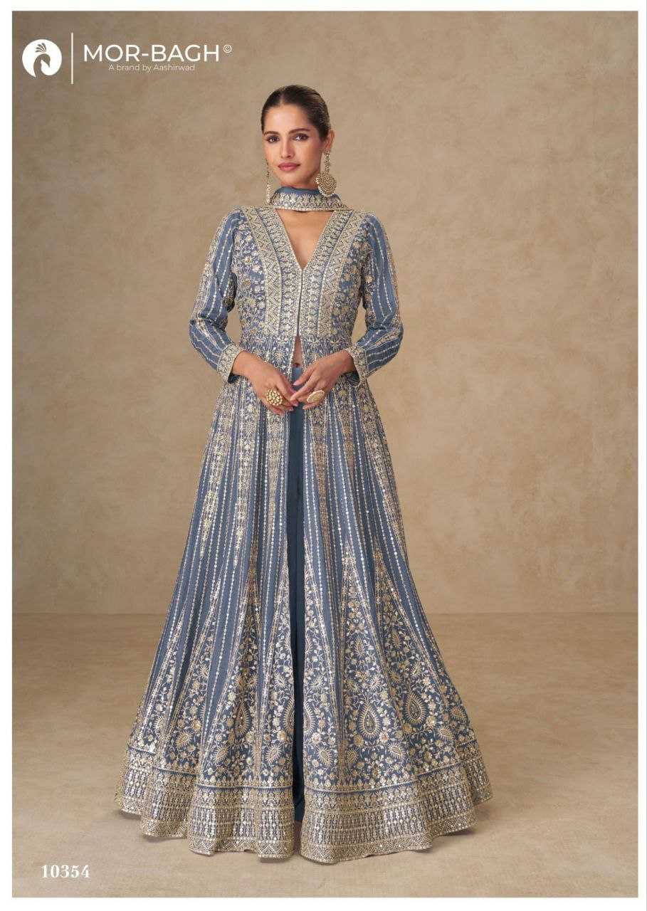 Ynf Chinon Silk KESH587 AASHIRWAD CREATION JANKI Gowns Wholesale Wedding Gown Designer Gowns Silk Gowns Manufacturer