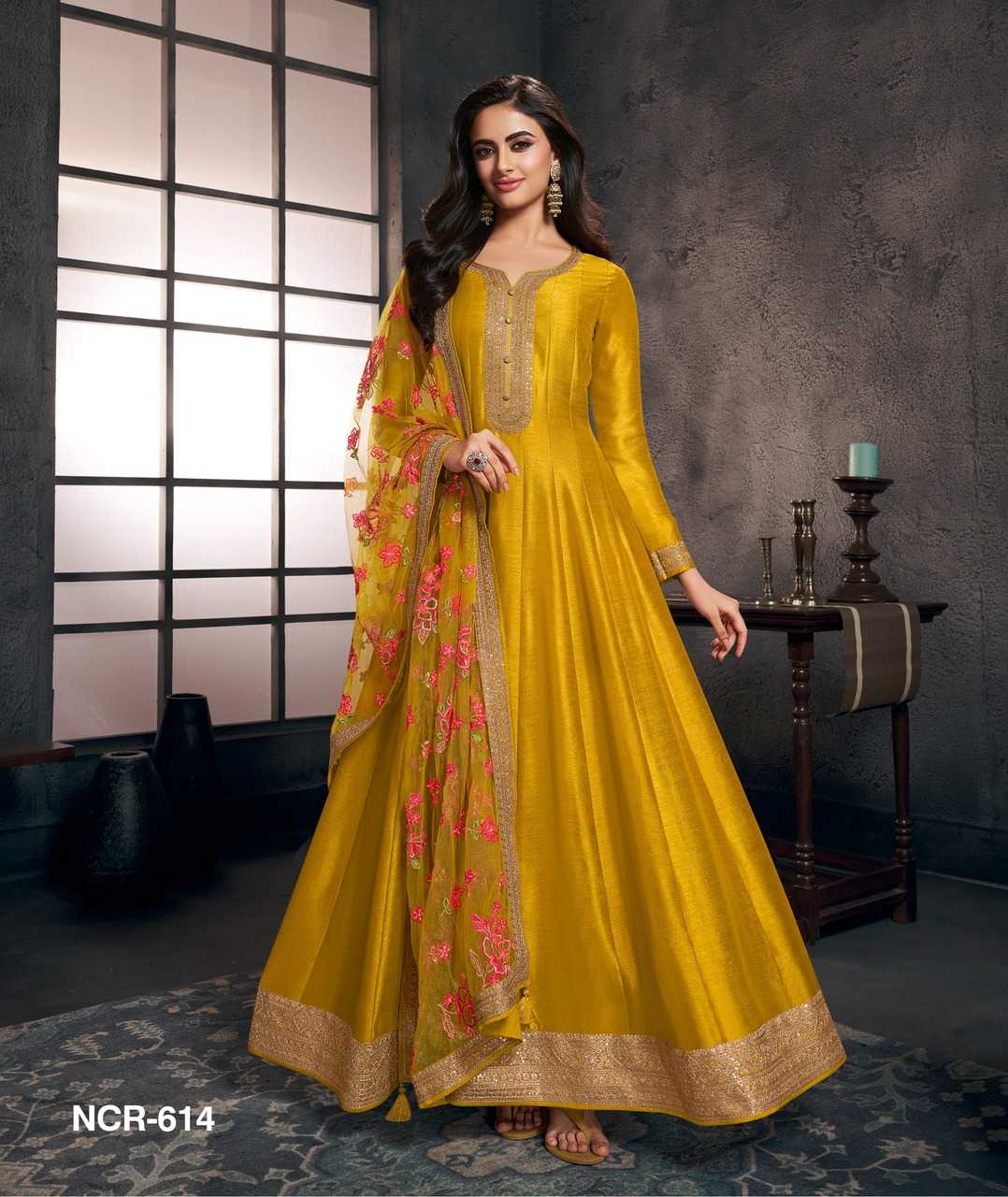 Ynf Fancy KESH610 VATSAM – NCR 613 Gowns Bollywood Collections Wholesale Fancy Gowns Embroidery Gowns Anarkali Gown Manufacturer