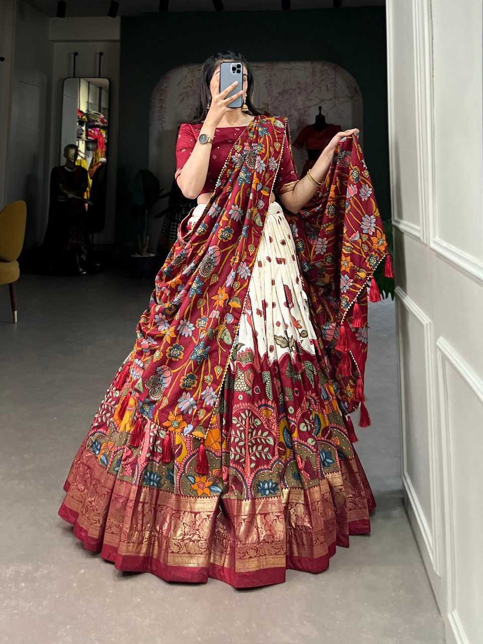 Ynf Tussar Silk KESH511 Maya Lehengas Wholesale Traditional Lehenga Silk Lehenga Printed Lehenga Manufacturer