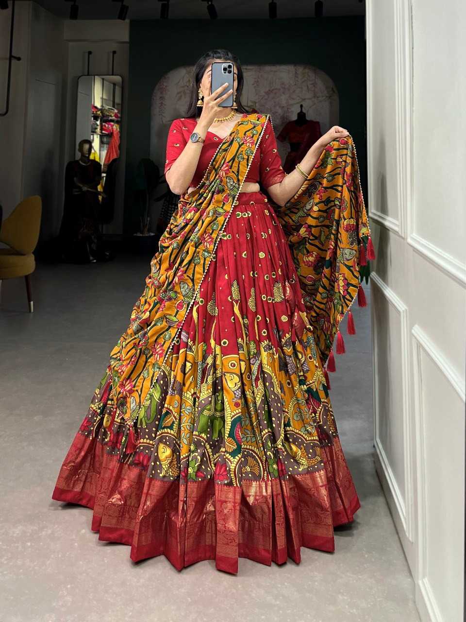 Ynf Tussar Silk KESH511 Maya Lehengas Wholesale Traditional Lehenga Silk Lehenga Printed Lehenga Manufacturer