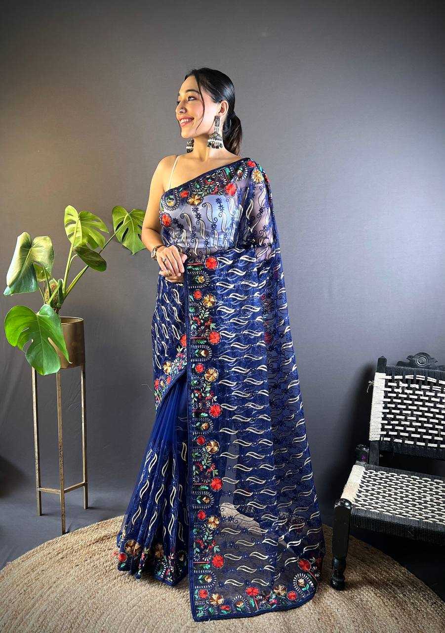 Ynf Butterfly Net KESH621 Surya Mukhi Sarees Wholesale Designer Sarees Net Sarees Embroidered Sarees Manufacturer