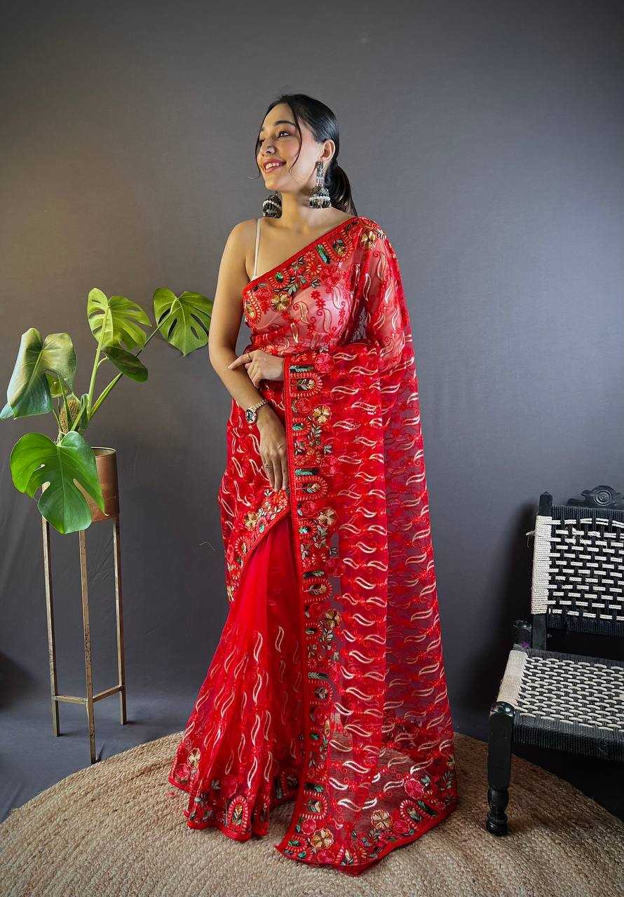 Ynf Butterfly Net KESH621 Surya Mukhi Sarees Wholesale Designer Sarees Net Sarees Embroidered Sarees Manufacturer