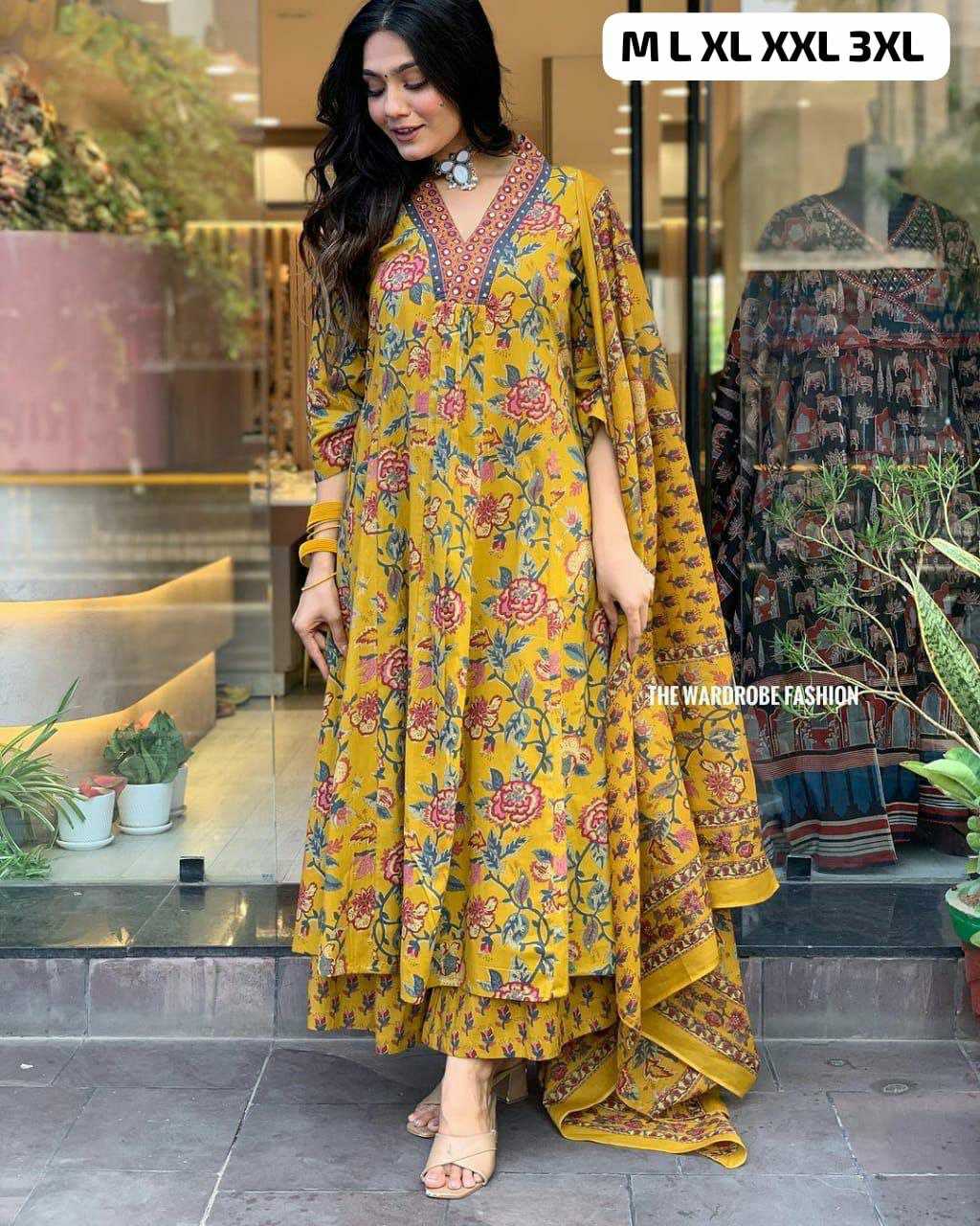 Ynf Cotton KESH613 054 Suits & Dresses Festive Collections Wholesale Printed Suits Cotton Suits Anarkali Suits Manufacturer