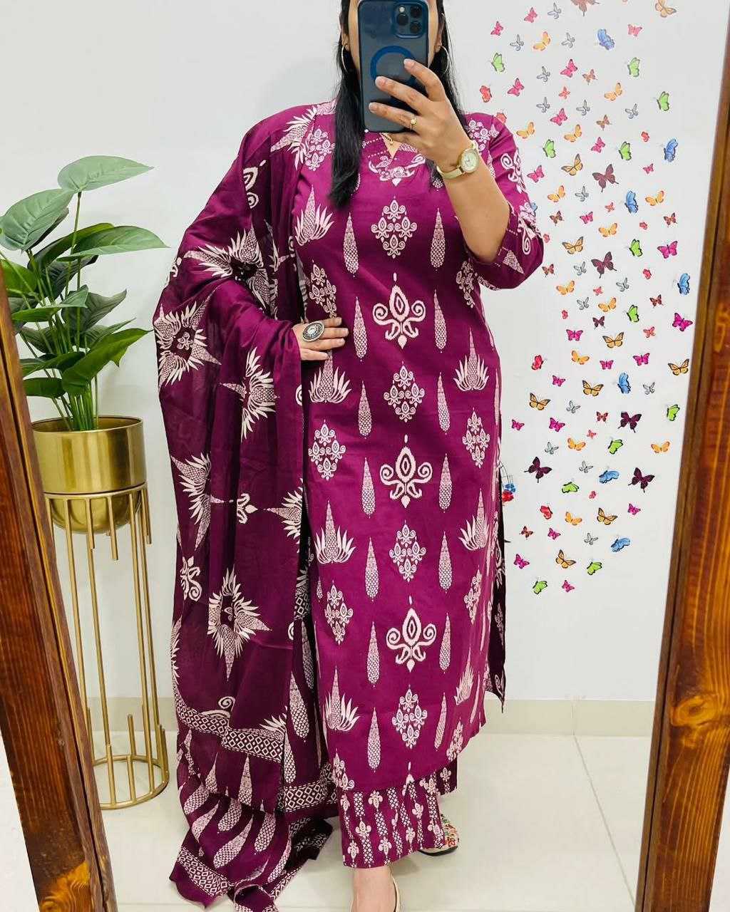 Ynf Cotton KESH613 220 Suits & Dresses Festive Collections Wholesale Printed Suits Cotton Suits Handwork Suits Manufacturer