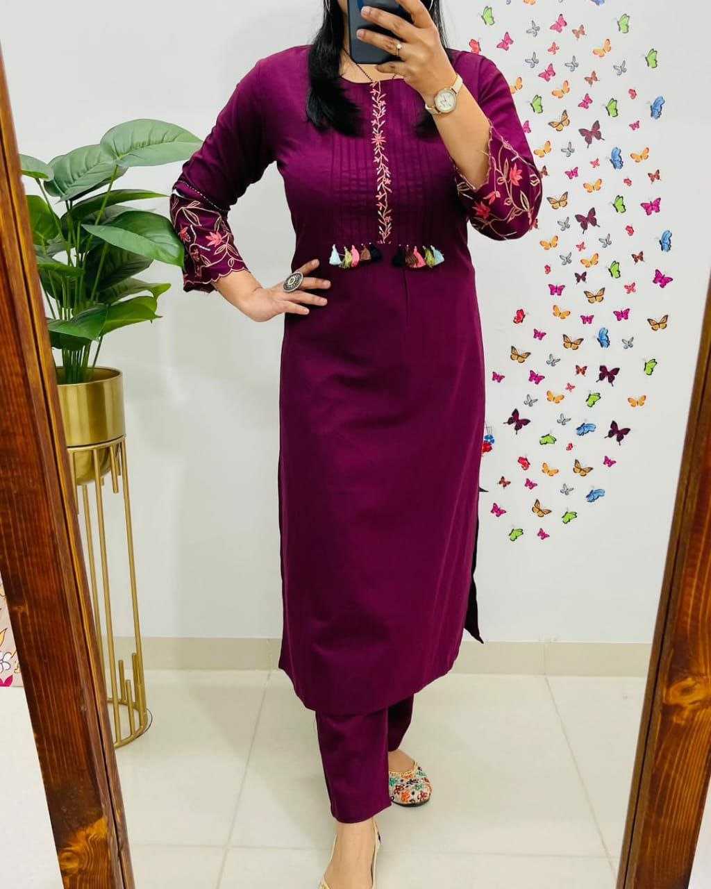 Ynf Cotton KESH613 234 Suits & Dresses Western Wears Festive Collections Wholesale Co-ord Set Embroidered Dresses Cotton Dresses Manufacturer