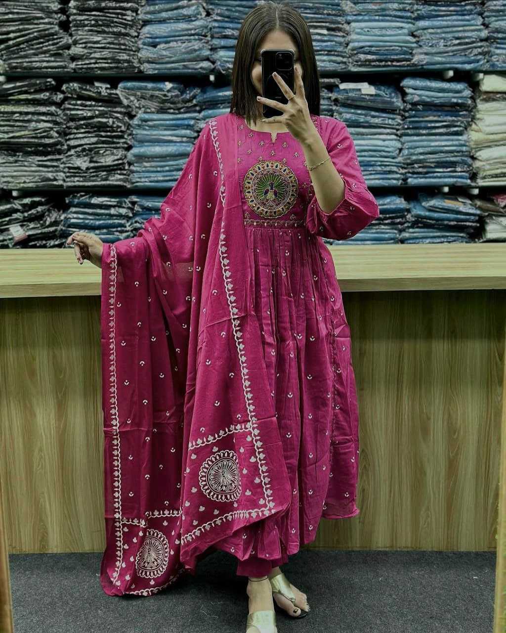 Ynf Cotton KESH613 239 Suits & Dresses Festive Collections Wholesale Printed Suits Embroidery Suits Anarkali Suits Manufacturer