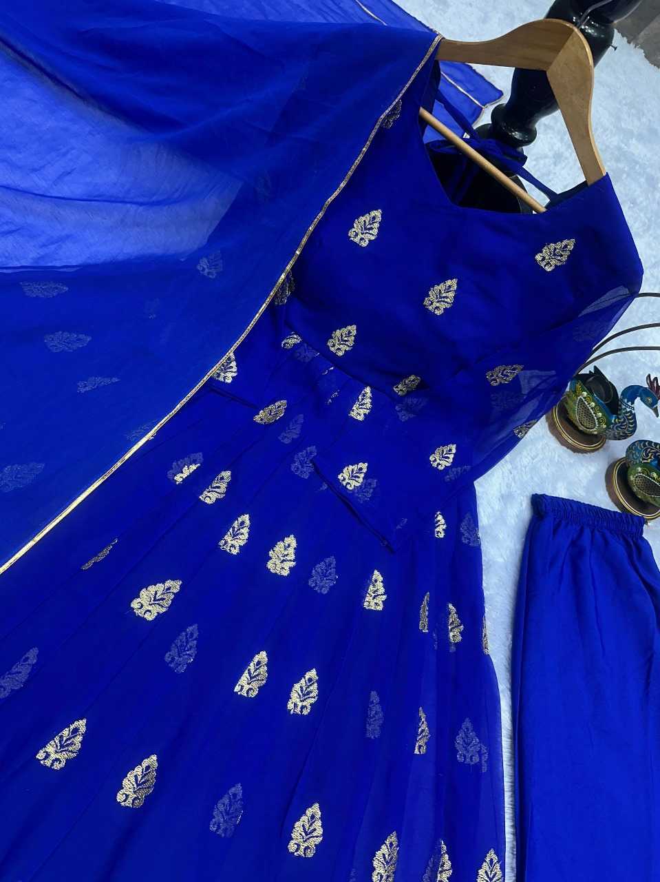Ynf Faux Georgette KESH523 299 Gowns Wholesale Embroidery Gowns Party Wear Gowns Designer Gowns Manufacturer