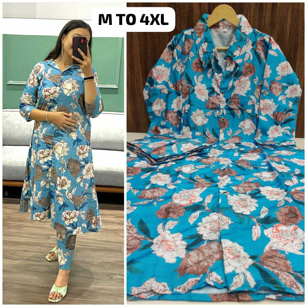 Ynf Linen KESH613 080 Suits & Dresses Festive Collections Plus Size Collections Wholesale Casual Dresses Printed Dresses Cotton Dresses Manufacturer