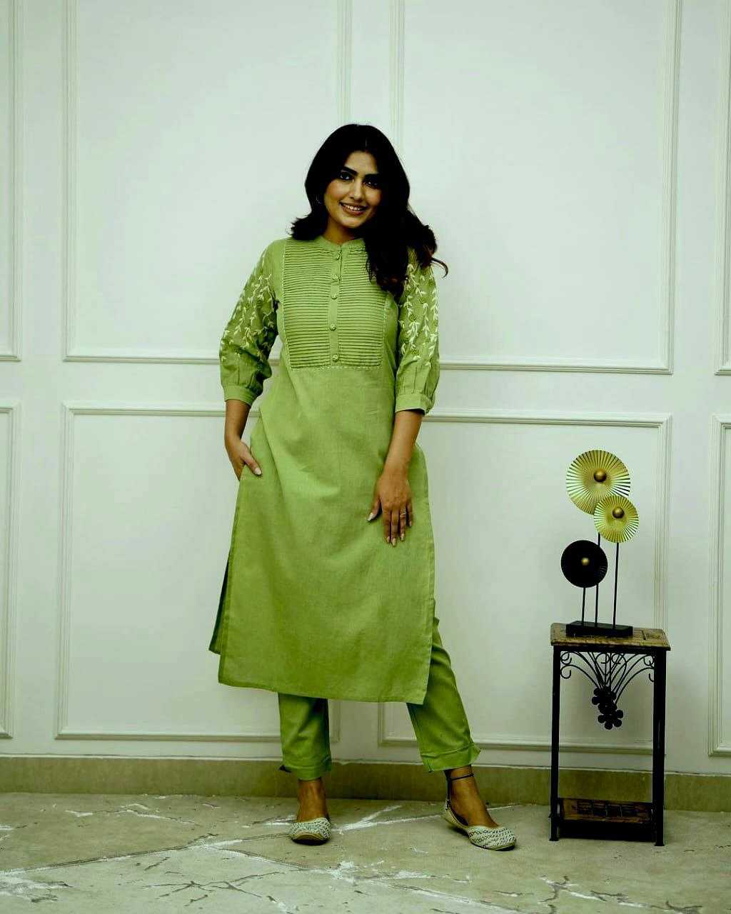 Ynf Pure Cotton KESH613 249 Kurti Festive Collections Wholesale Cotton Kurtis Kurtis With Bottom Embroidered Kurtis Manufacturer