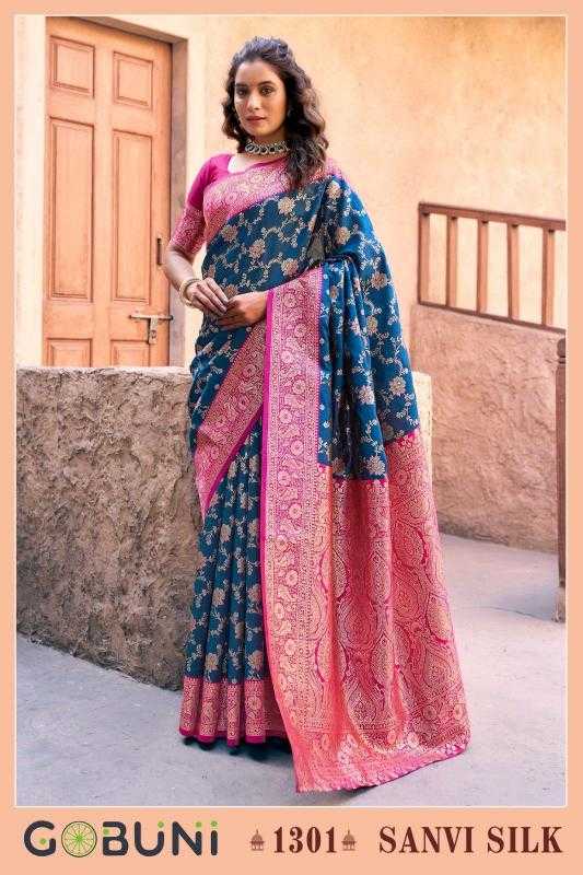 Ynf Silk KESH530 Gobuni Sanvi 1301 Silk Sarees Wholesale Traditional Silk Sarees Embroidered Silk Sarees Festival Silk Sarees Manufacturer
