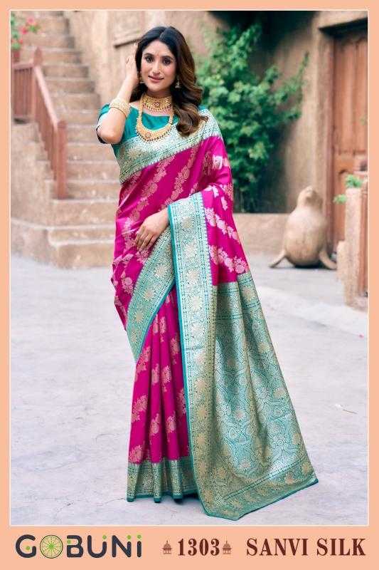 Ynf Silk KESH530 Gobuni Sanvi 1301 Silk Sarees Wholesale Traditional Silk Sarees Embroidered Silk Sarees Festival Silk Sarees Manufacturer