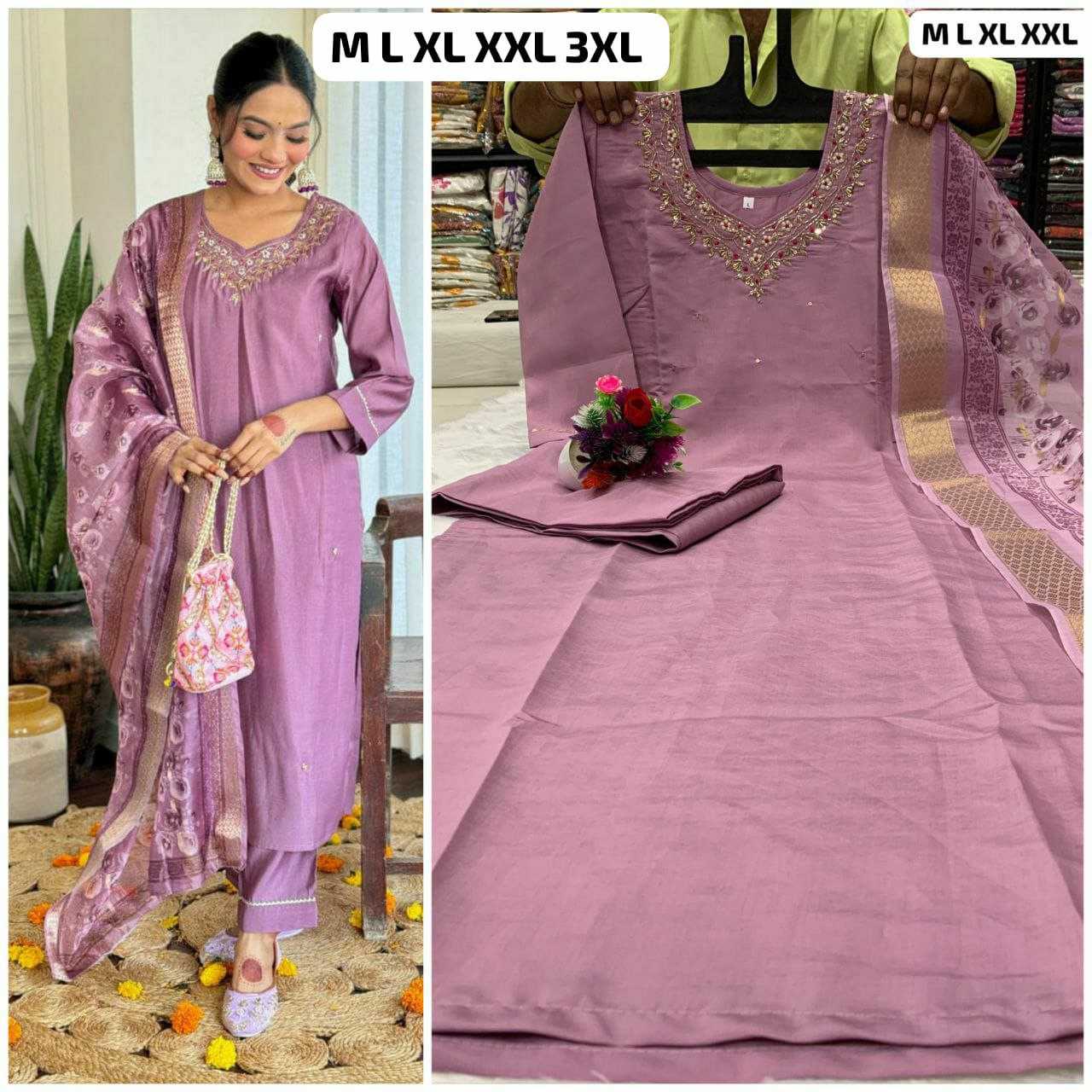 Ynf Silk KESH613 195 Suits & Dresses Festive Collections Plus Size Collections Wholesale Embroidery Suits Ladies Salwar Suits Ladies Silk Suit Manufacturer