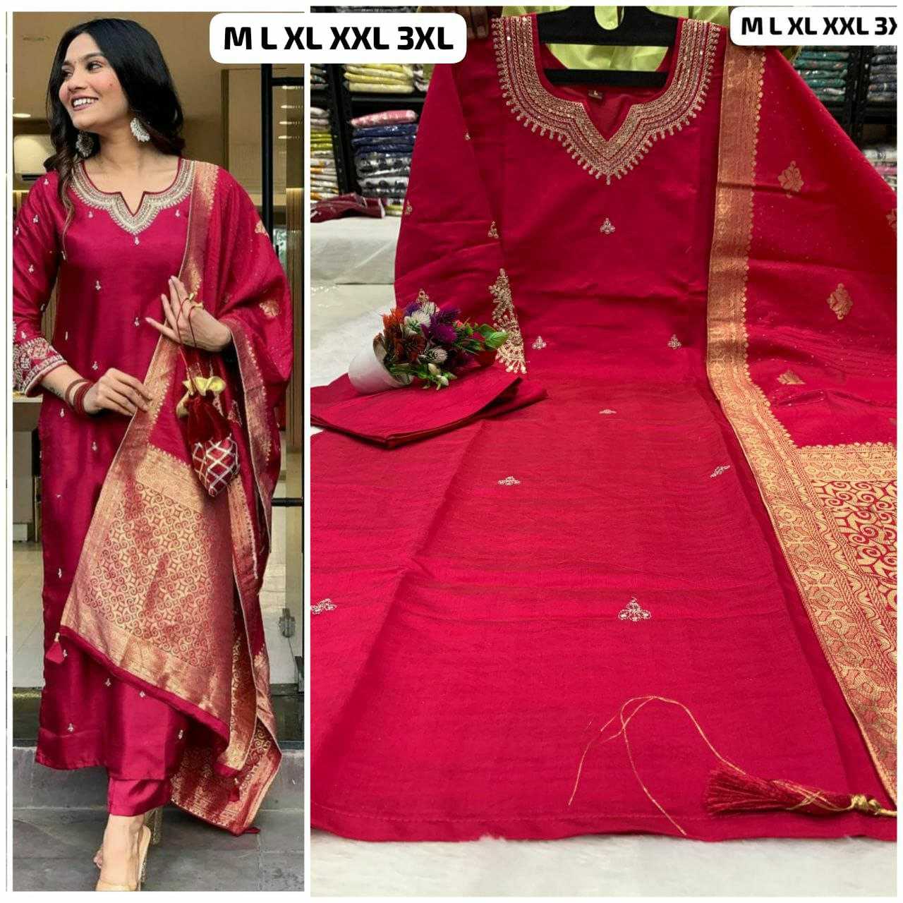 Ynf Silk KESH613 195 Suits & Dresses Festive Collections Plus Size Collections Wholesale Embroidery Suits Ladies Salwar Suits Ladies Silk Suit Manufacturer