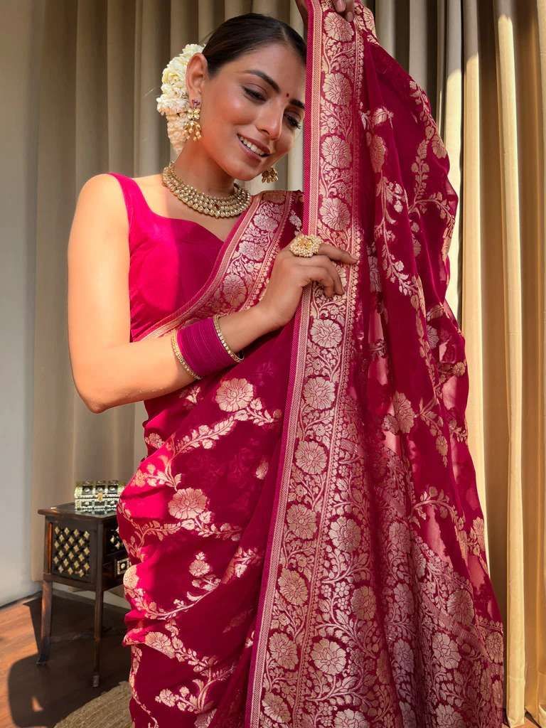 YNF BANARASI SOFT SILK RAS 4096 WHOLESALE SAREES MANUFACTURER