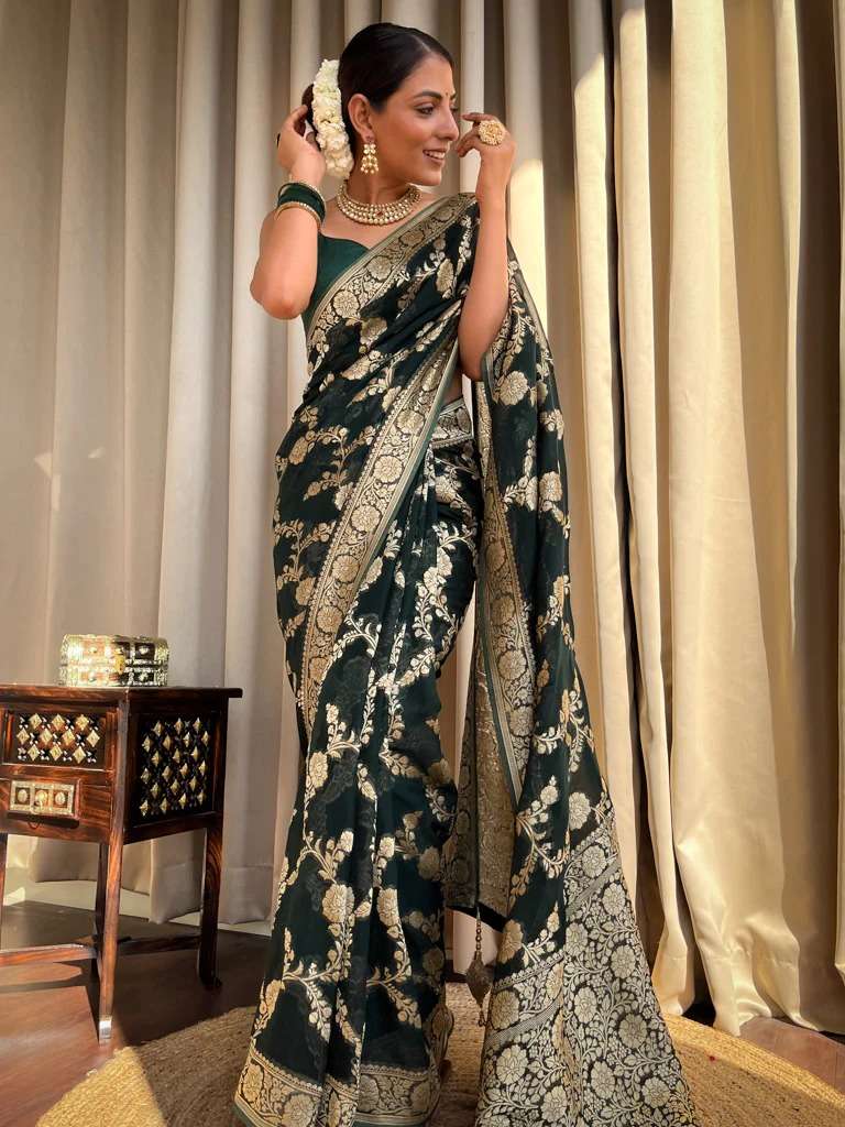 YNF BANARASI SOFT SILK RAS 4096 WHOLESALE SAREES MANUFACTURER