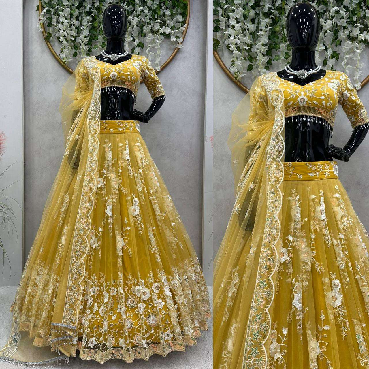 YNF  SOFT NET RIN162 231 WHOLESALE  LEHENGAS MANUFACTURER