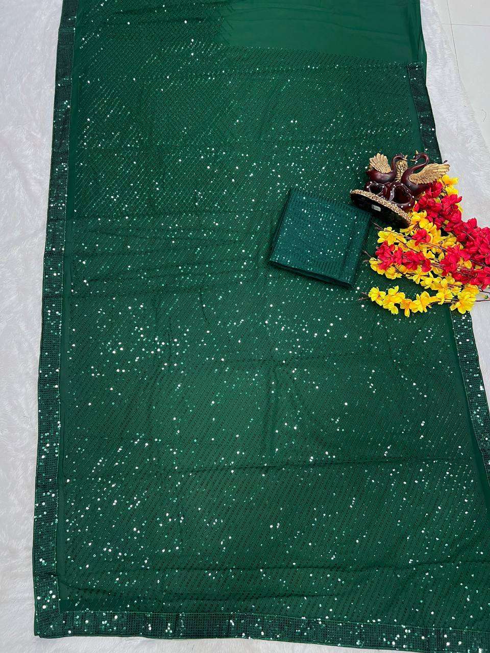 YNF GEORGETTE RNC 5305 WHOLESALE SAREES MANUFACTURER