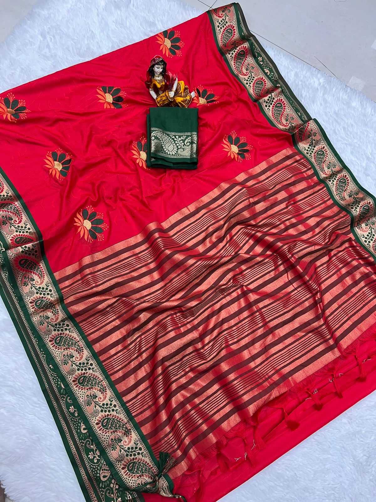 YNF SILK COTTON RUD MANGO WORK WHOLESALE SAREES MANUFACTURER         