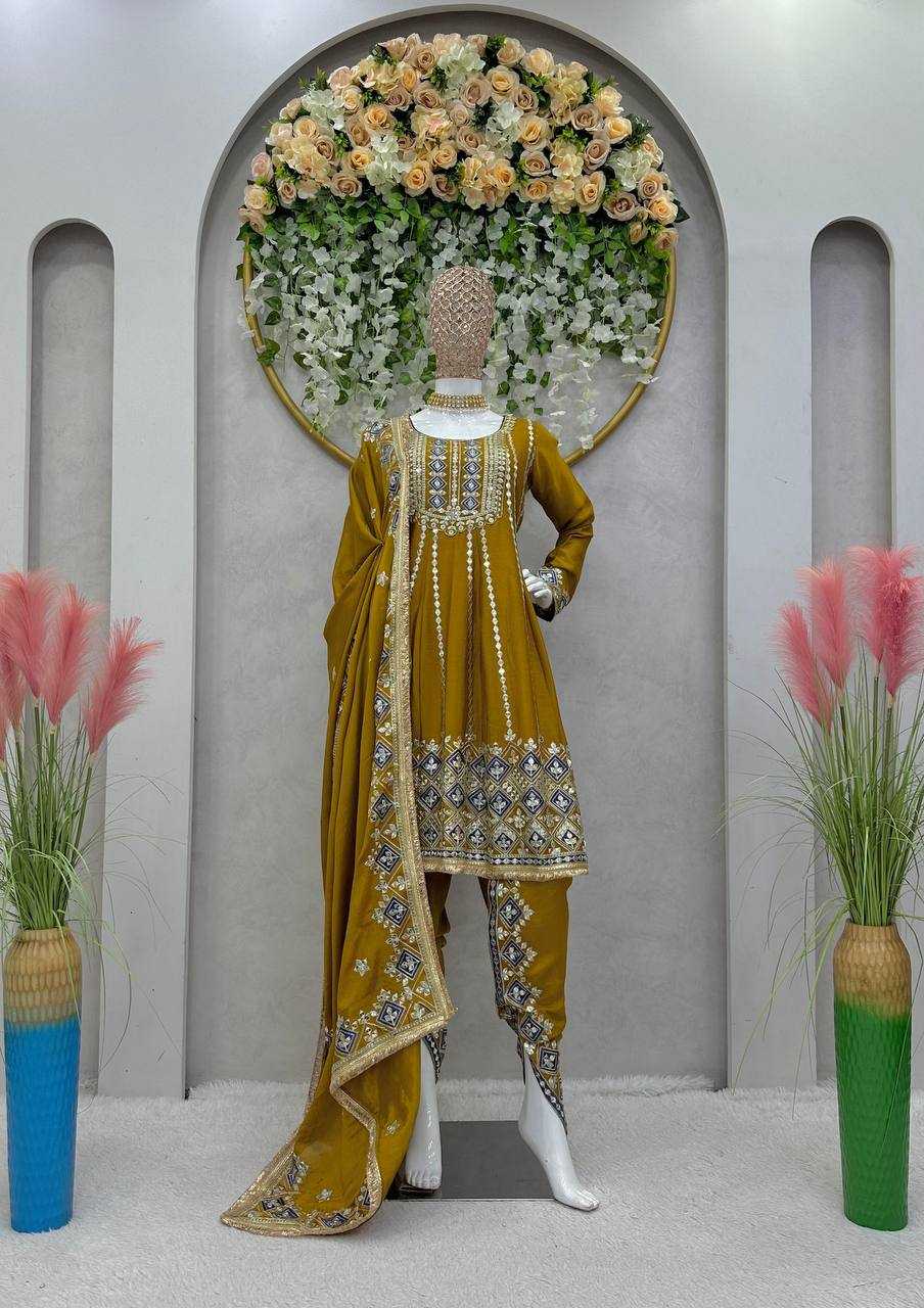 YNF CHINON SILK RIN133 1465 SUIT WHOLESALE LADIES EMBROIDERY PATIALA SUIT MANUFACTURER