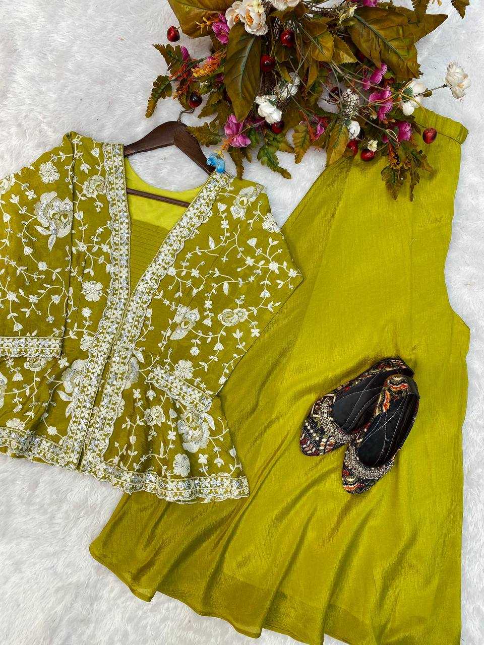 YNF CHINON SILK RIN141 1847 SUITS & DRESSES WHOLESALE INDO WESTERN EMBROIDERY PALAZZO LADIS SILK PARTY WEAR SUITS MANUFACTURER