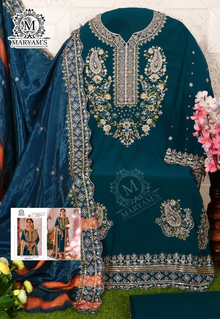 YNF FAUX GEORGETTE KAL 169 SUITS & DRESSES WHOLESALE UNSTITCHED SUITS EMANUFACTURER