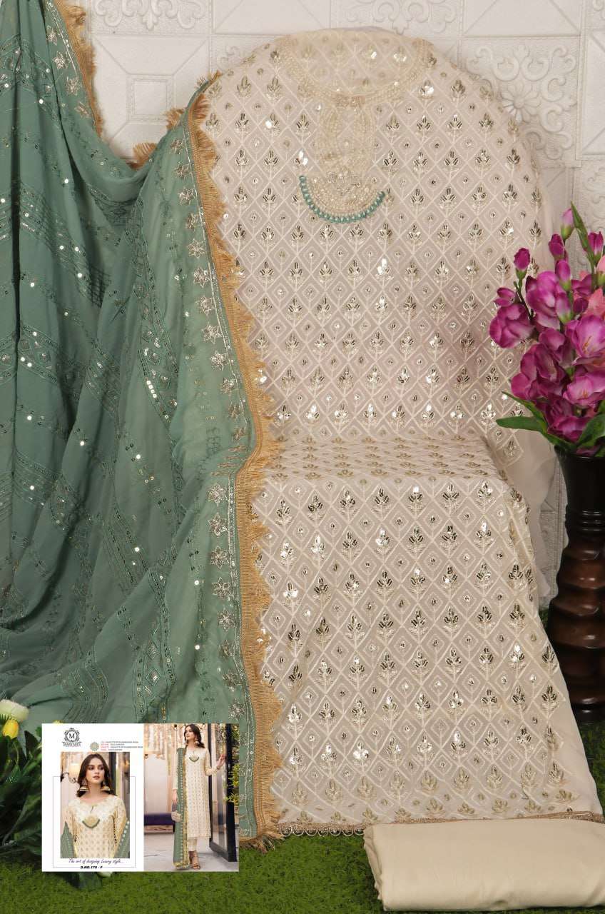 YNF FAUX GEORGETTE KAL 170 SUITS & DRESSES WHOLESALE UNSTITCHED SUITS EMANUFACTURER