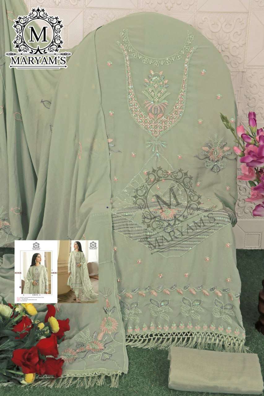 YNF FAUX GEORGETTE KAL 173 SUITS & DRESSES WHOLESALE UNSTITCHED SUITS EMANUFACTURER