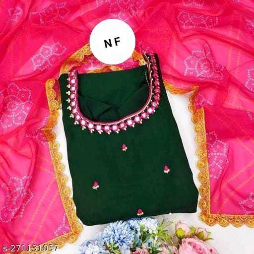 YNF FAUX GEORGETTE KSF MAJISHA GOWNS WHOLESALE EMBROIDERY ANARKALI GOWNS MANUFACTURER  