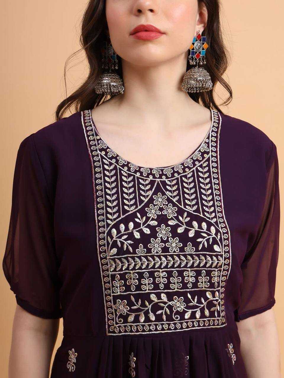 YNF GEORGETTE RVL BRAHMASTRA8 KURTIS WHOLESALE CASUAL LONG KURTIS MANUFACTURER     