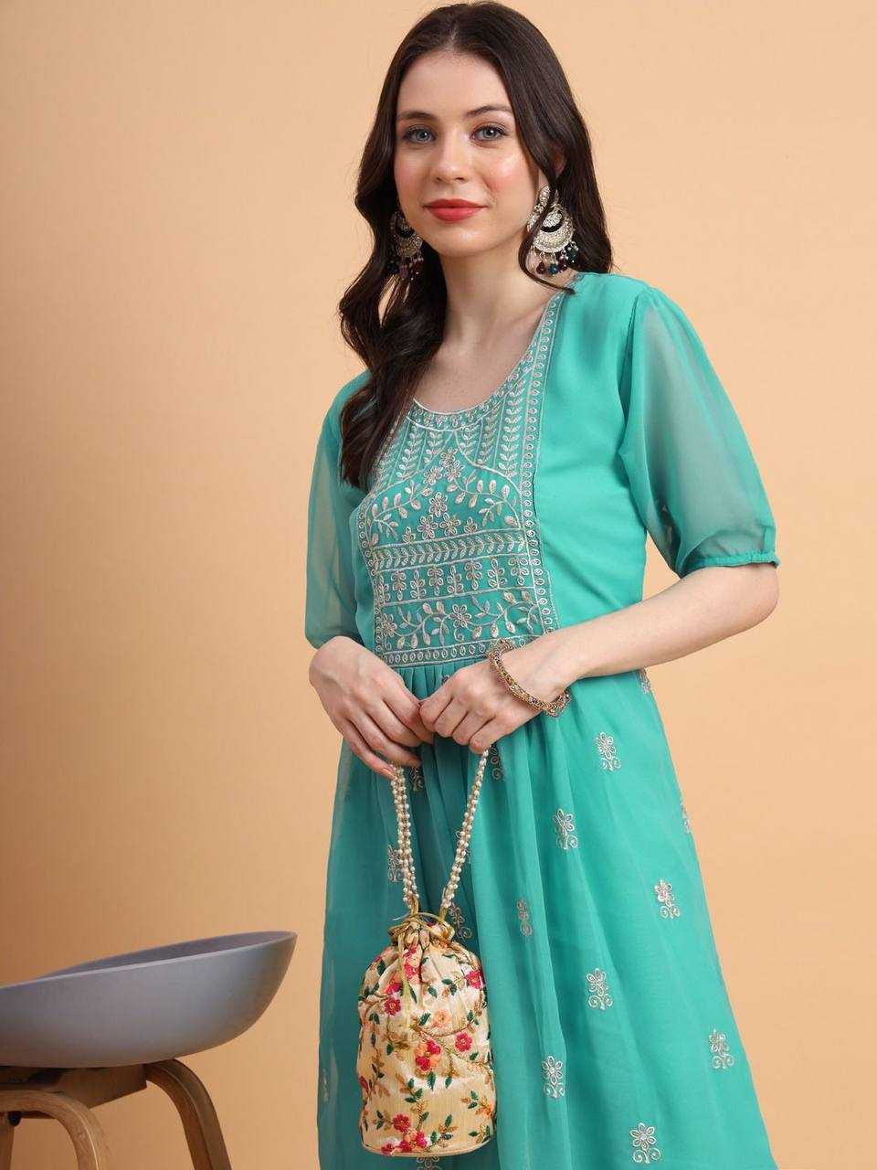 YNF GEORGETTE RVL BRAHMASTRA8 KURTIS WHOLESALE CASUAL LONG KURTIS MANUFACTURER     