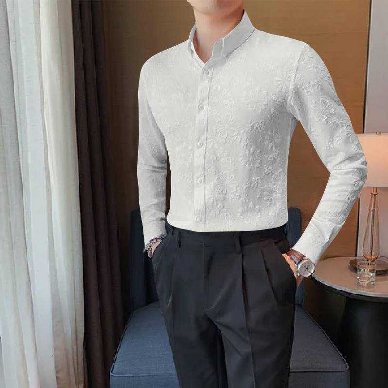 YNF JACQUARD CSV PRIVATE MENS WEAR WHOLESALE MENS SHIRTS MANUFACTURER             