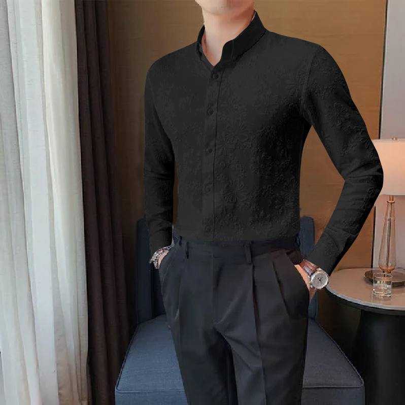 YNF JACQUARD CSV PRIVATE MENS WEAR WHOLESALE MENS SHIRTS MANUFACTURER             