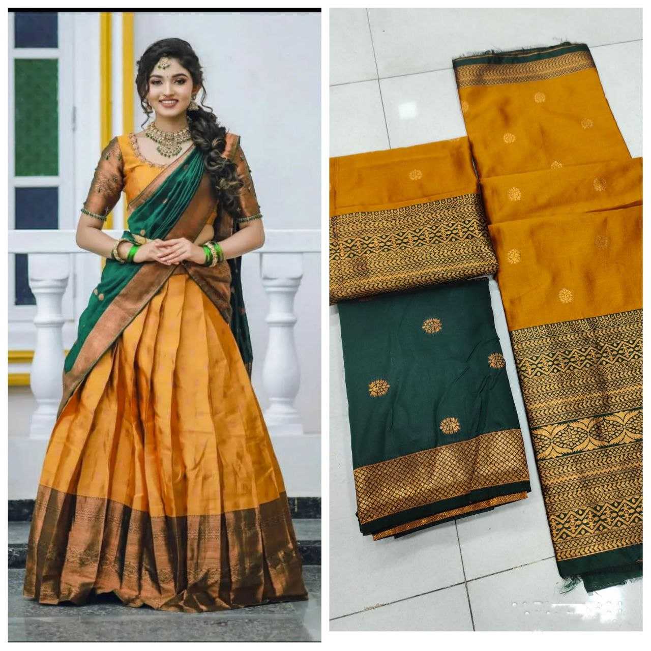 YNF KANJIVARAM SILK RPVR ARRIVLAS WHOLESALE LEHENGAS MANUFACTURER     