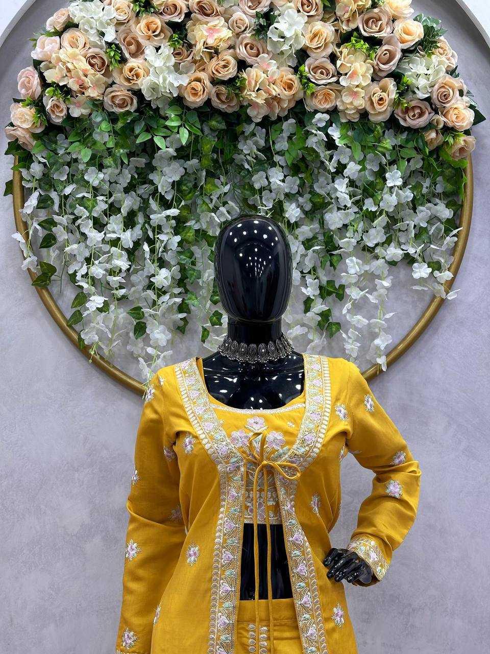 YNF MASLIN RIN169 5706 SUITS & DRESSES WHOLESALE INDO WESTERN DRESSES MANUFACTURER    