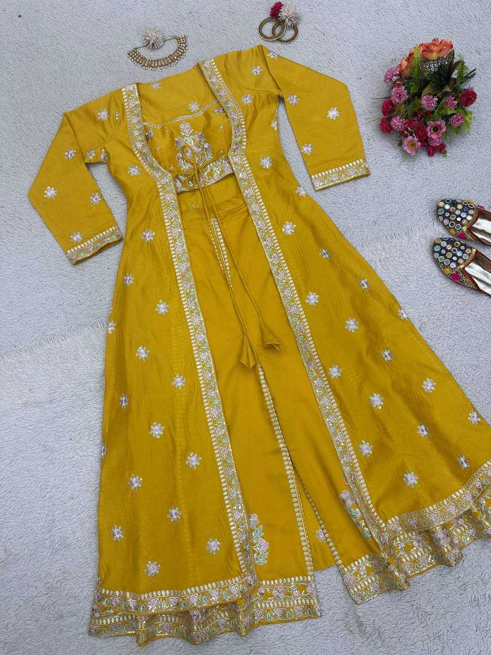 YNF MASLIN RIN169 5706 SUITS & DRESSES WHOLESALE INDO WESTERN DRESSES MANUFACTURER    