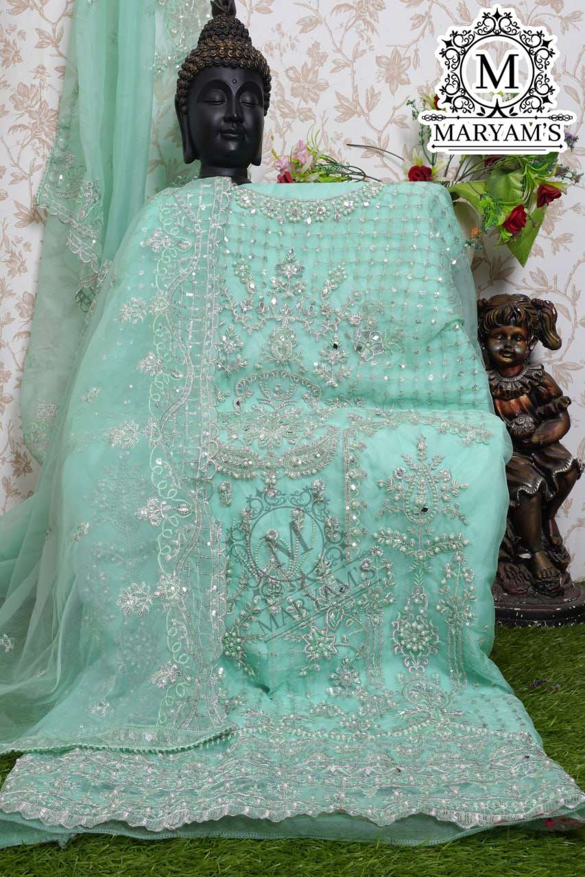 YNF ORGANZA KAL 165 SUITS & DRESSES WHOLESALE UNSTITCHED SUITS EMANUFACTURER