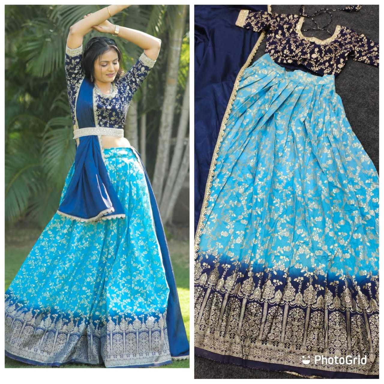 YNF PURE SILK RPVR DAUGHER MOTHER & DAUGHTER COMBO WHOLESALE LEHENGAS MANUFACTURER 