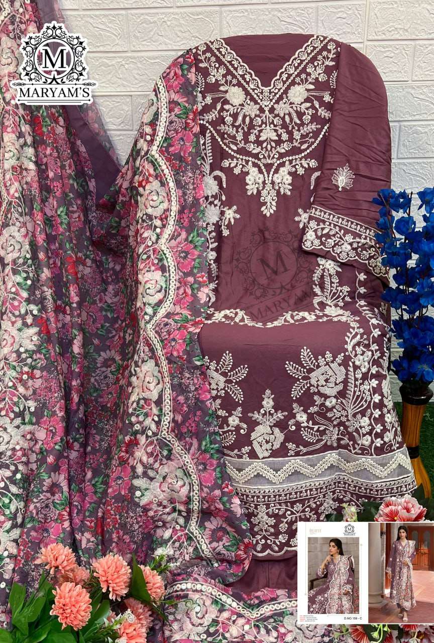 YNF REYON COTTON KAL 159 SUITS & DRESSES WHOLESALE UNSTITCHED SUITS EMANUFACTURER