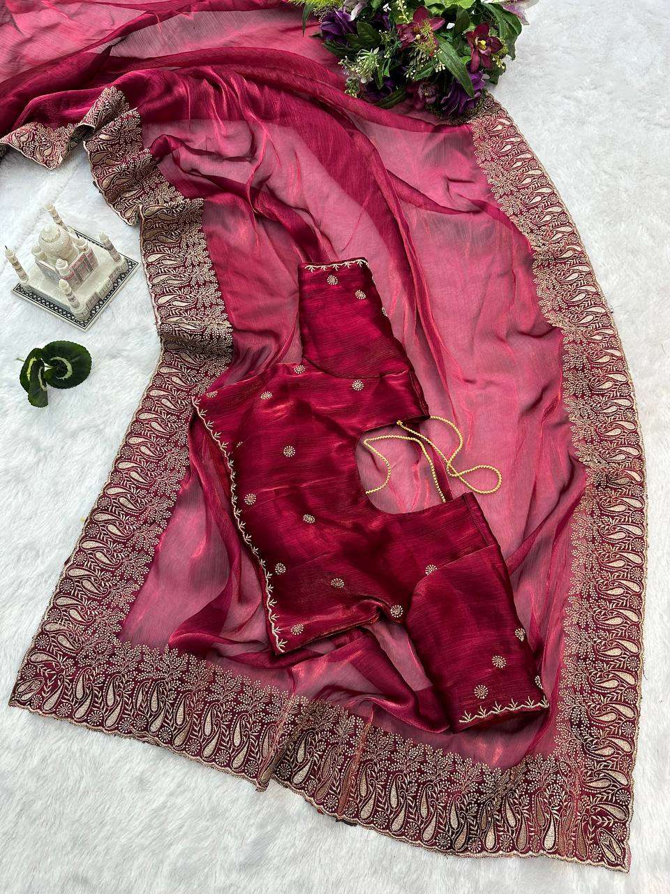 YNF BURBERRY SILK RST 475 SAREES WHOLESALE FANCY LACE BORDER SAREES MANUFACTURER