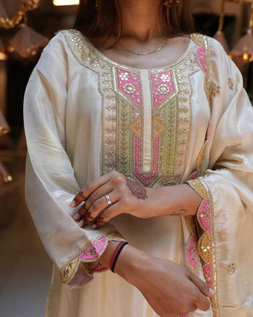 YNF CHANDERI SOFT SMC 05 SUITS & DRESSES WHOLESALE LADIES EMBROIDERY CHANDERI SUITS MANUFACTURER