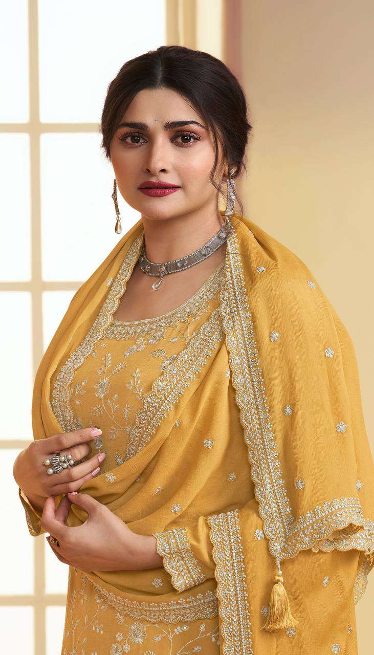 YNF CHINON SILK KSB 66846 SUITS & DRESSES WHOLESALE SHARARA SALWAR EMBROIDERY SEMI STITCHED SUITS MANUFACTURER